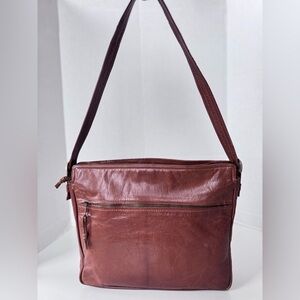 Vintage Bottega Veneta Tan Leather Shoulder Bag Purse